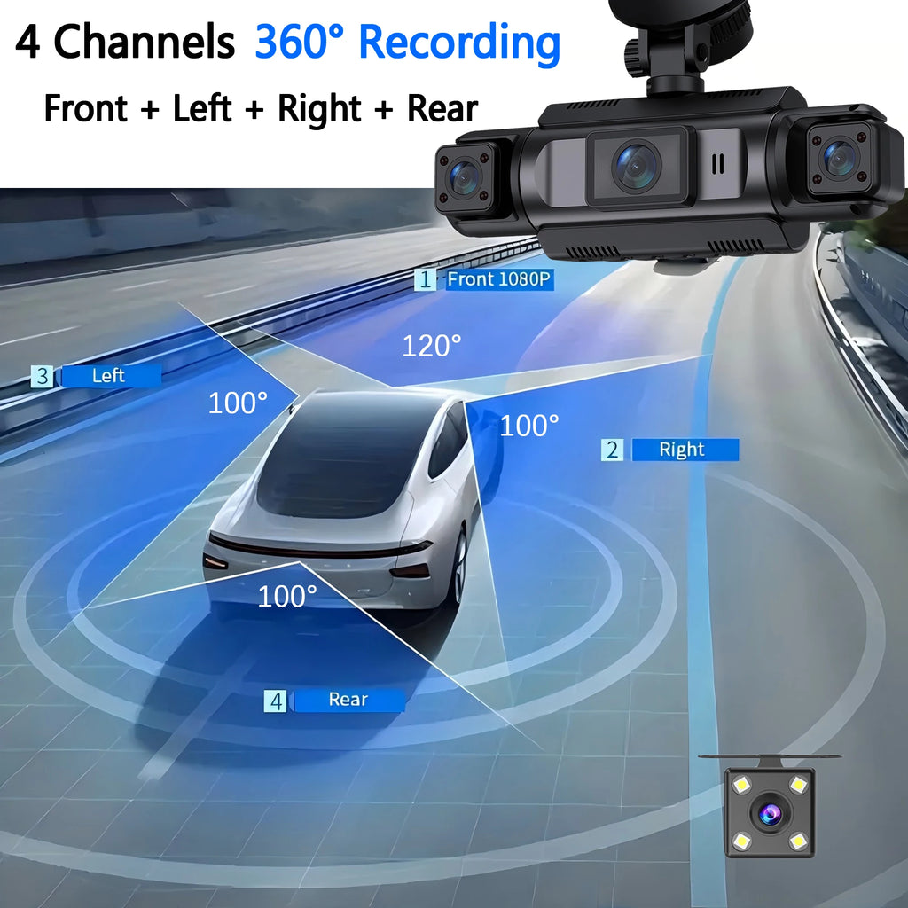 4-Channel Wi-Fi Dash Cam, 1080P - image 3