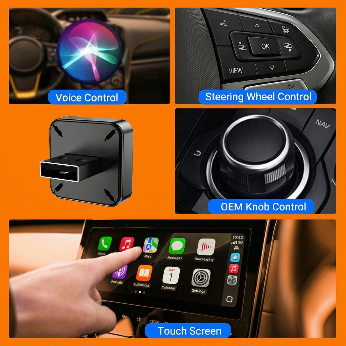 2-in-1 Wireless CarPlay & Android Auto Adapter - image 3
