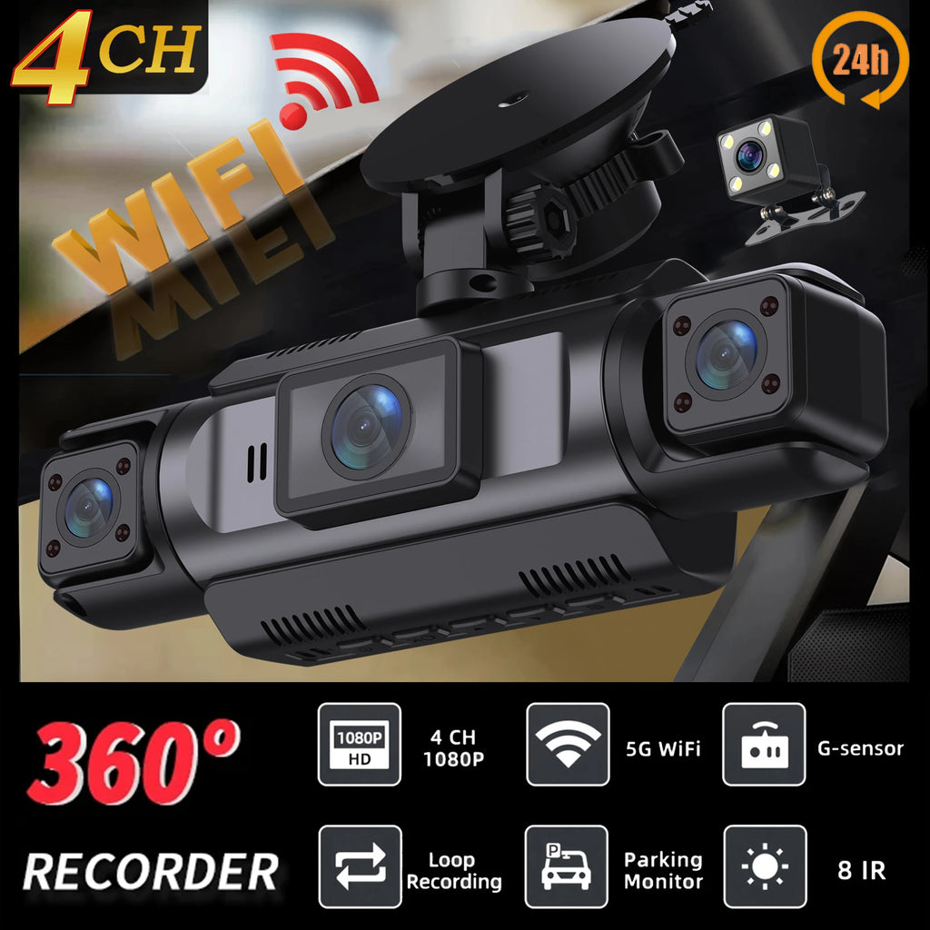 4-Channel Wi-Fi Dash Cam, 1080P - image 1