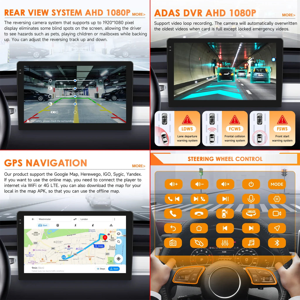 7" Android 2-DIN Car Radio for VW, Skoda & Seat - image 3