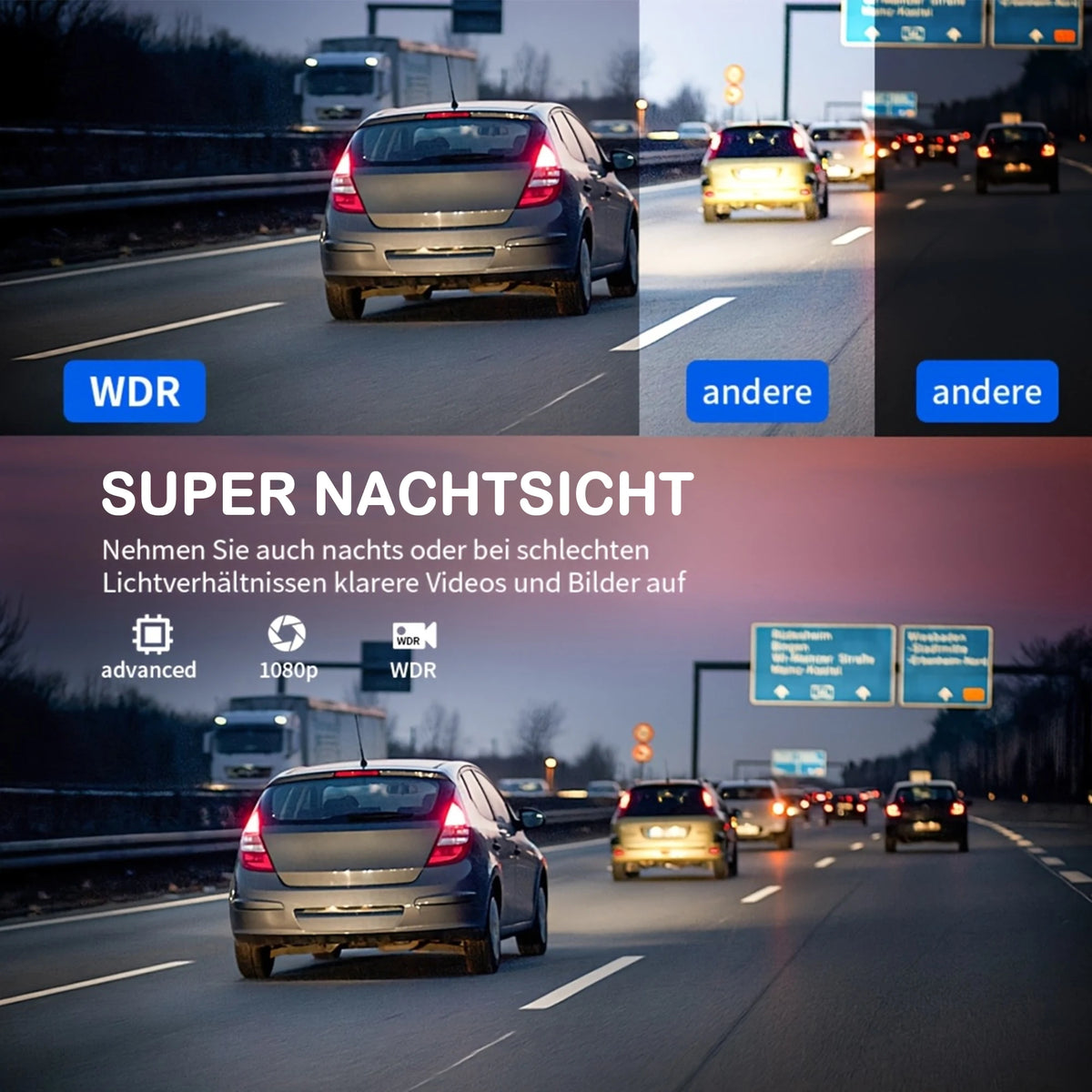 4-Channel Wi-Fi Dash Cam, 1080P - image 4