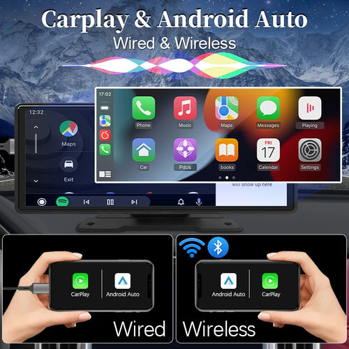 10.26" Portable Wireless CarPlay & Android Auto Screen - image 2