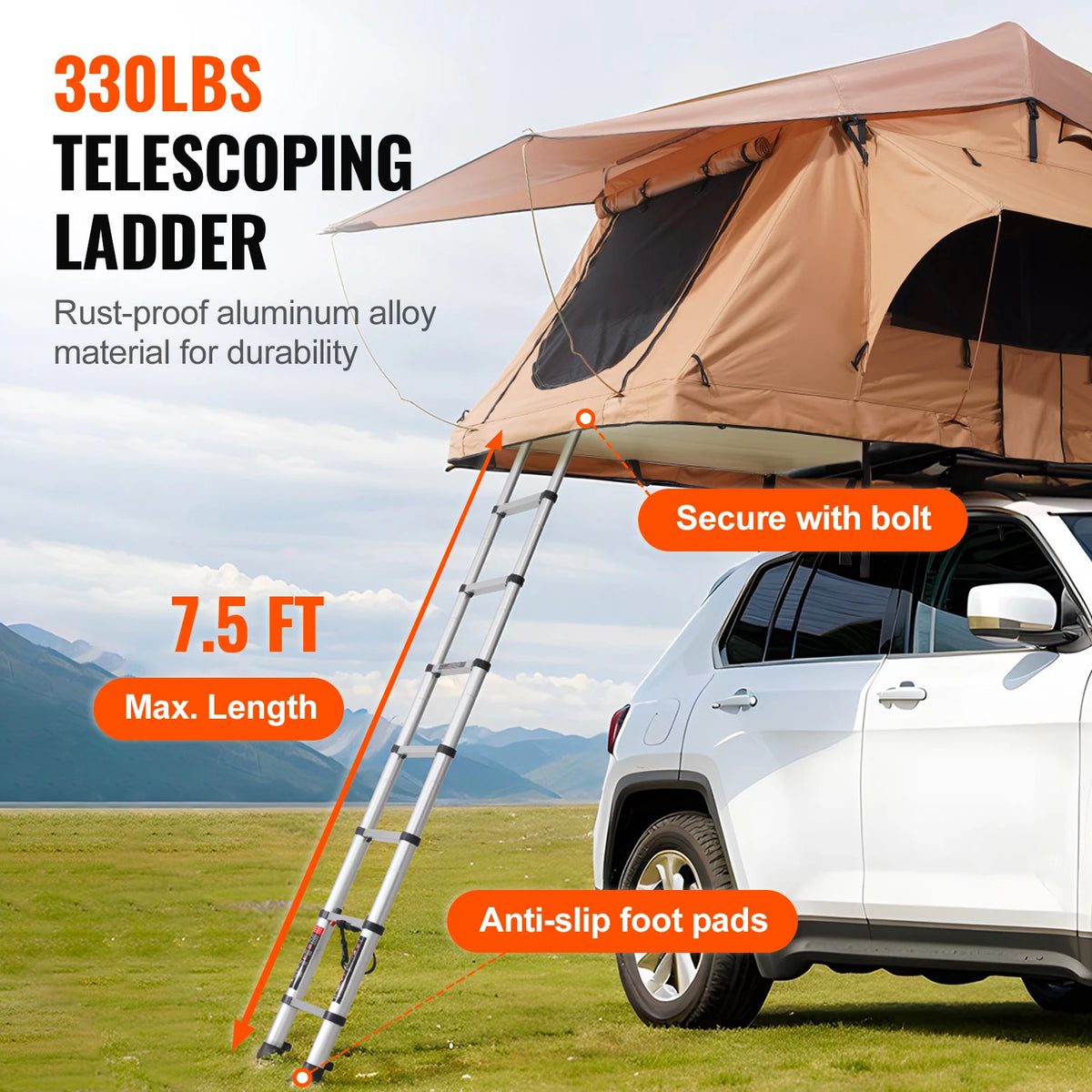 Hardshell Rooftop Tent with Telescopic Ladder - image 5