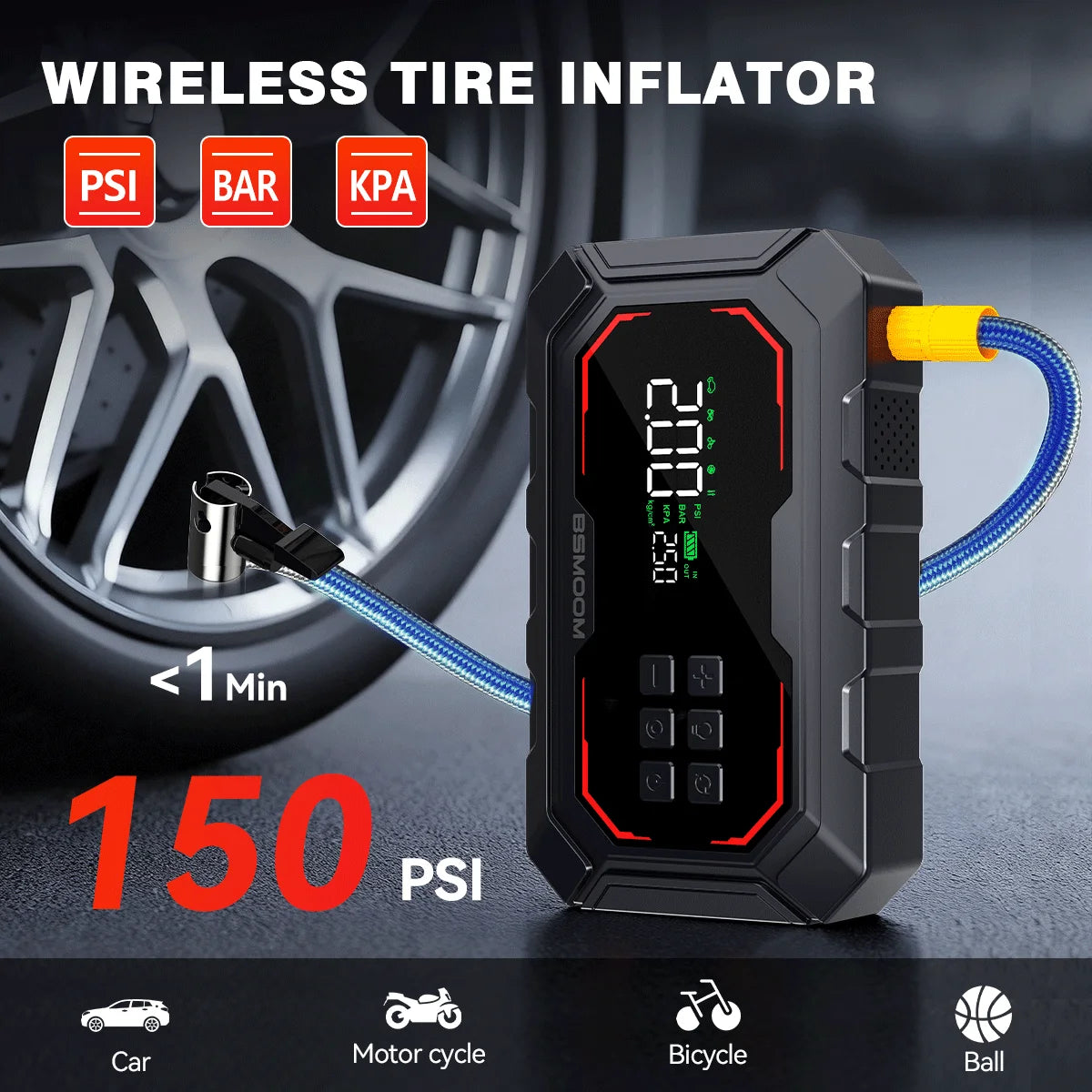 1500A Jump Starter with 150 PSI Tyre Inflator - image 5